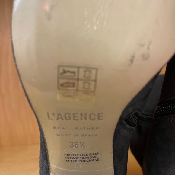L'AGENCE Grey Suede Jeanne II Booties, Size 36.5 - New without box - Picture 7 of 10